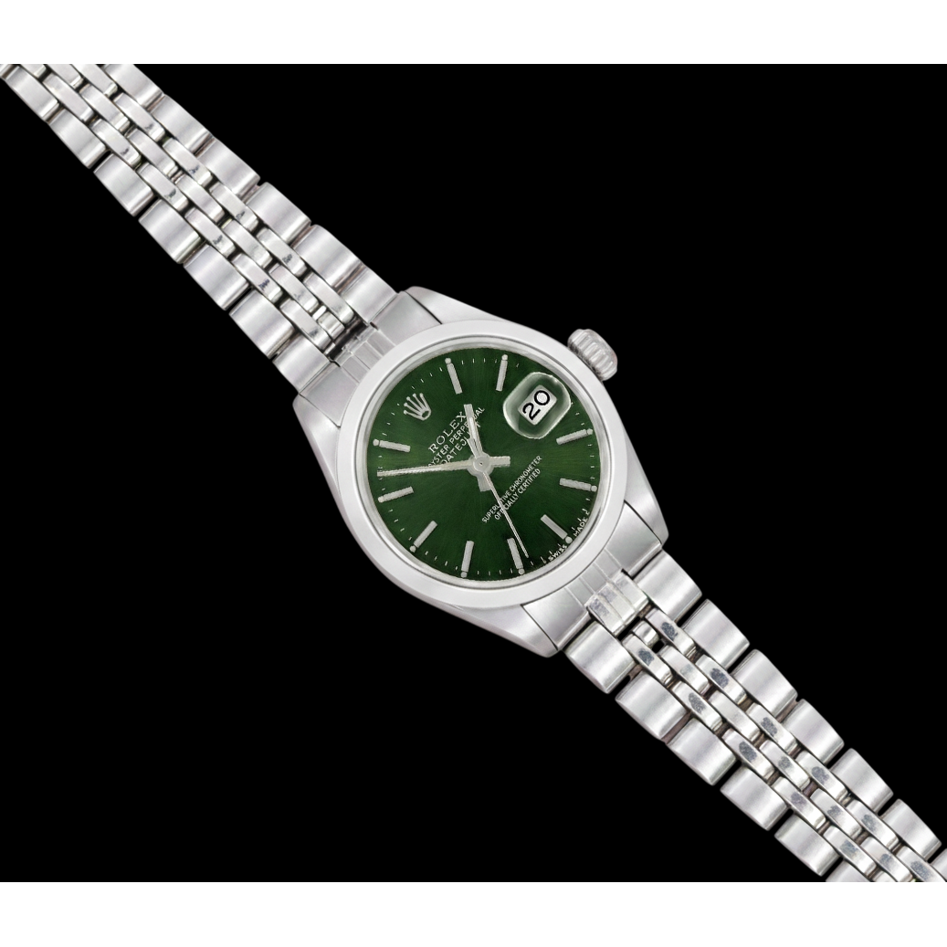 Rolex Datejust 26mm Green Stick Dial Stainless Steel Women Watch