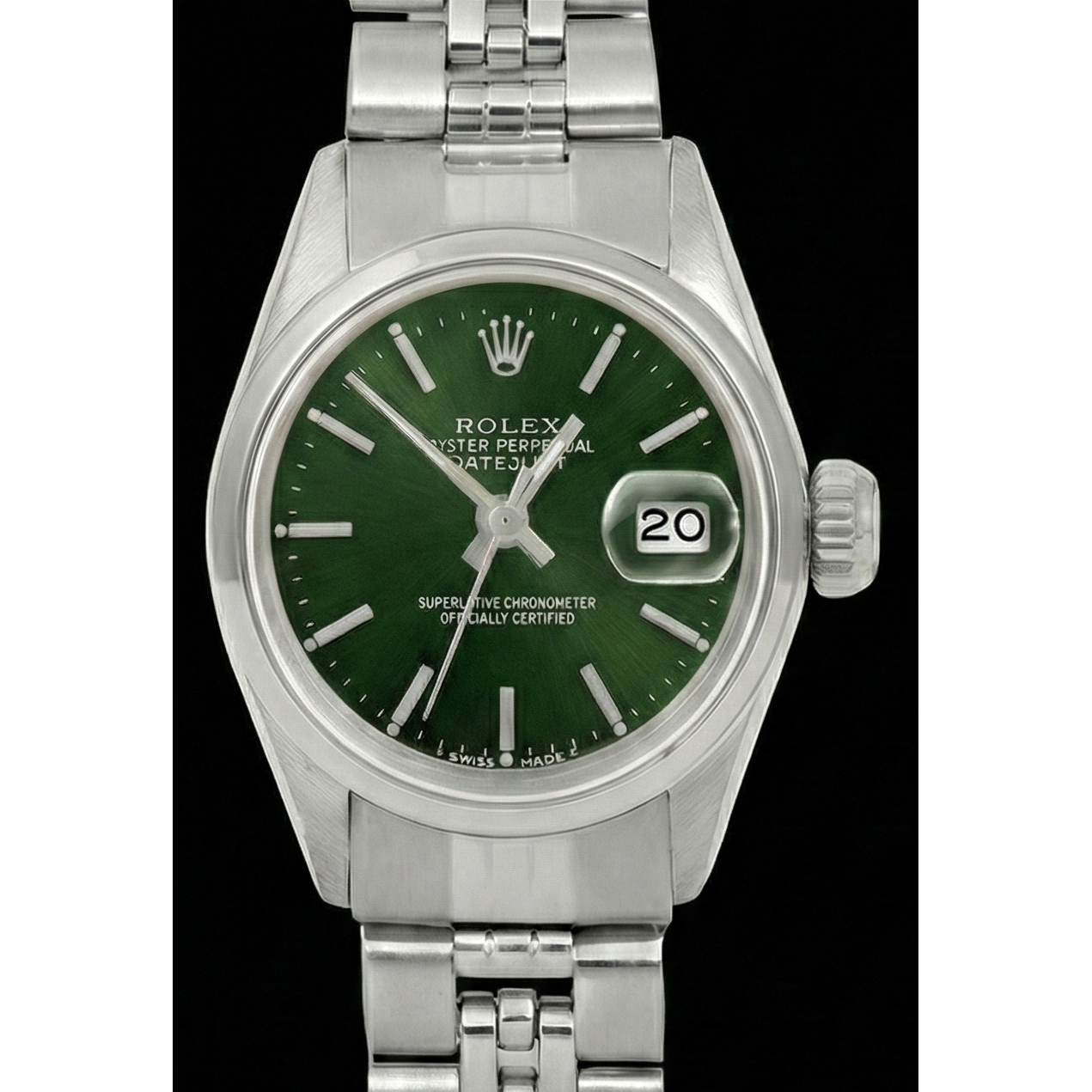 Rolex Datejust 26mm Green Stick Dial Stainless Steel Women Watch