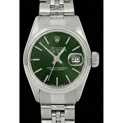 Rolex Datejust 26mm Green Stick Dial Stainless Steel Women Watch
