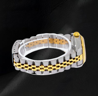 Rolex Datejust 26mm Mother Of Pearl Diamond Dial 2002 Year Two Tone Watch
