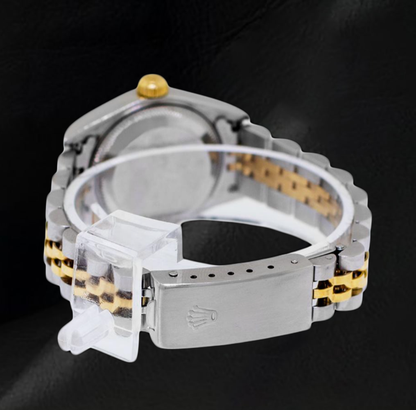 Rolex Datejust 26mm Mother Of Pearl Diamond Dial 2002 Year Two Tone Watch