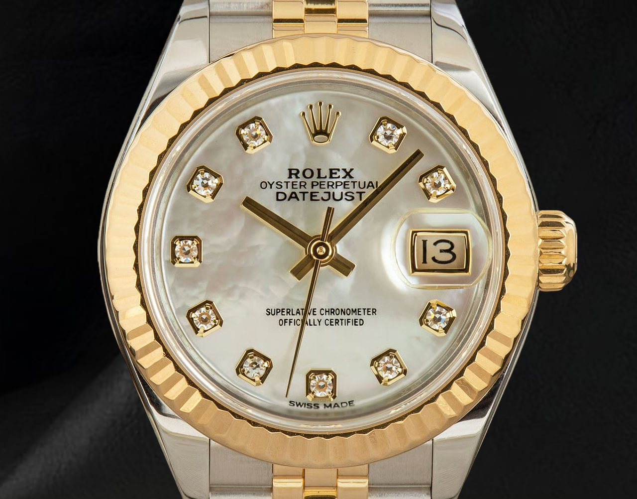 Rolex Datejust 279173 Mother of Pearl Diamond Dial 28 mm Women Watch