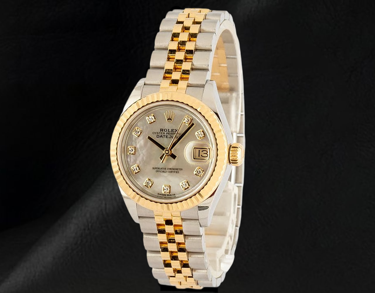 Rolex Datejust 279173 Mother of Pearl Diamond Dial 28 mm Women Watch