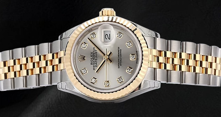 Rolex Datejust 279173 Silver Diamond Dial 28 mm Two Tone Watch