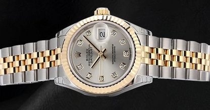 Rolex Datejust 279173 Silver Diamond Dial 28 mm Two Tone Watch