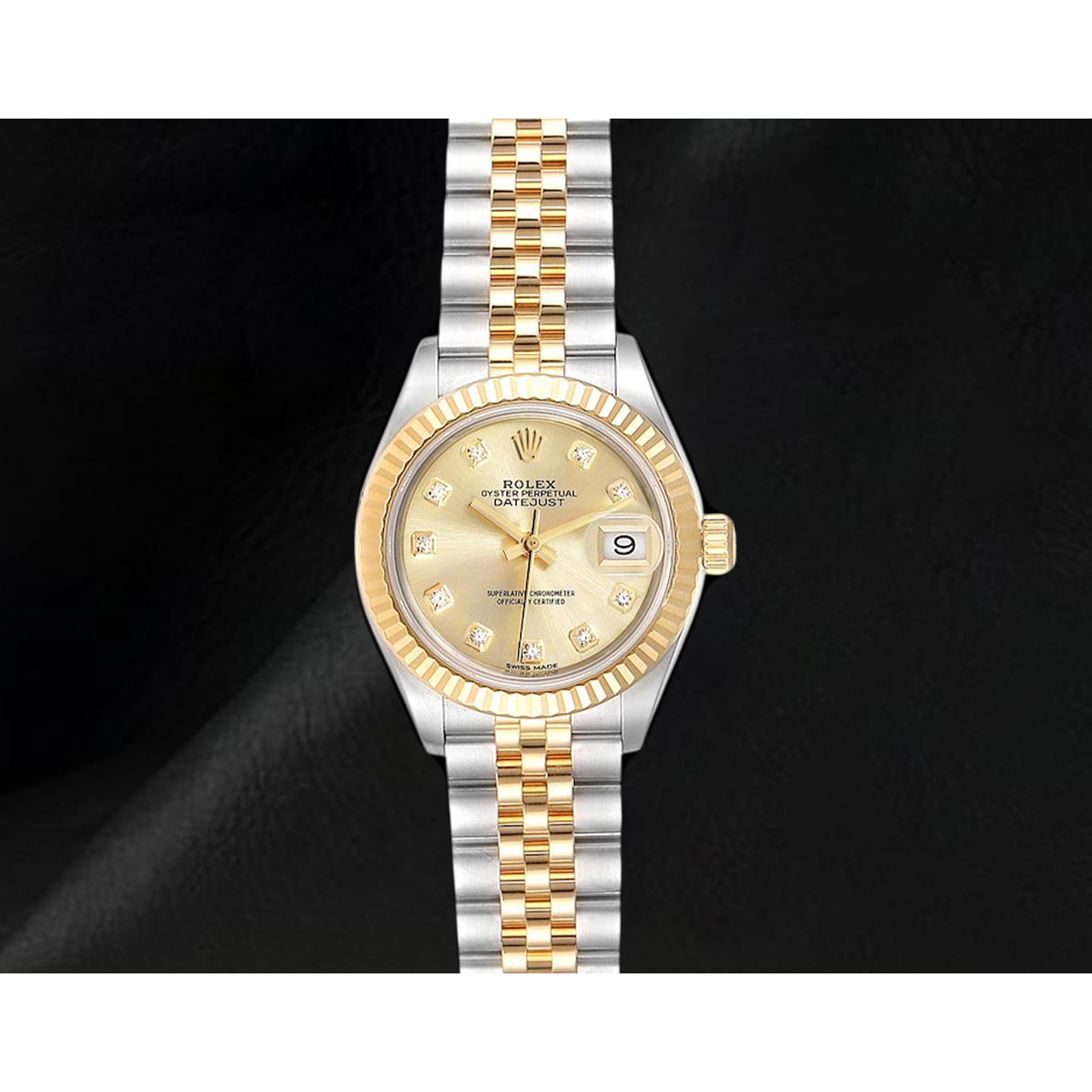 Rolex Datejust 28 mm Stainless Steel and Yellow Gold Diamond Ladies Watch 279173