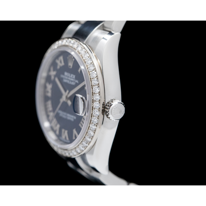 Rolex Datejust 31 Blue Roman Oyster Stainless Steel Ladies Watch