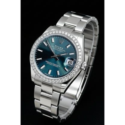 Rolex Datejust 31 Diamond Mint Green Stainless Steel Women's Watch