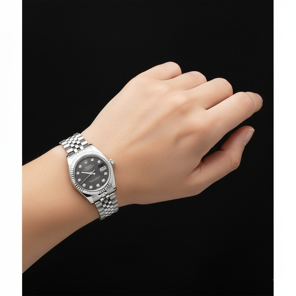 Rolex Datejust 31 Grey Diamond Dial Stainless Steel Men's Watch P4