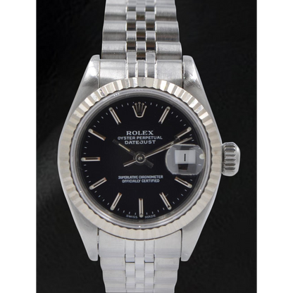 Rolex Datejust 31 mm Black Stick Dial Ss Mens Watch