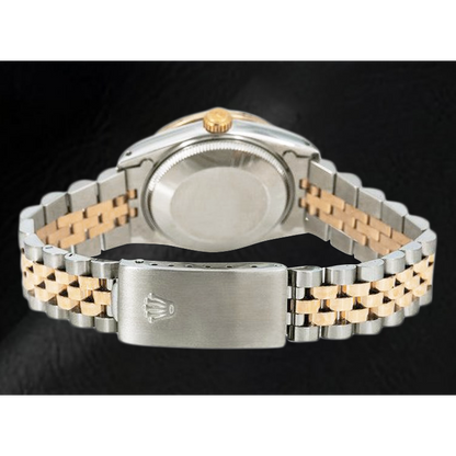 Rolex Datejust 31 mm White Mother Of Pearl Diamond Dial Two Tone Watch