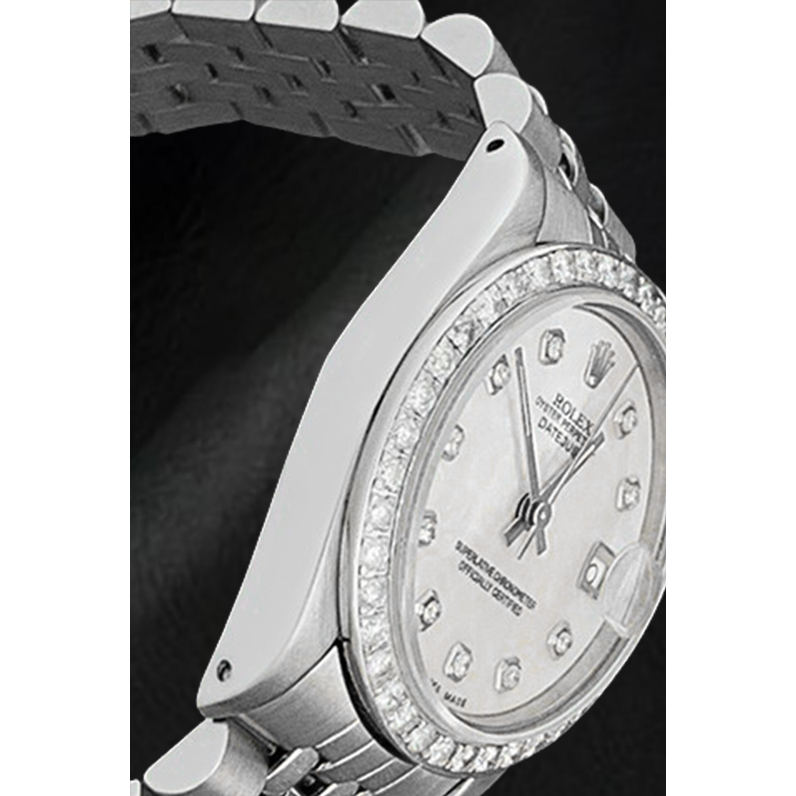 Rolex Datejust 31 mm White of Mother of Pearl Diamond Dial Stainless Steel Watch