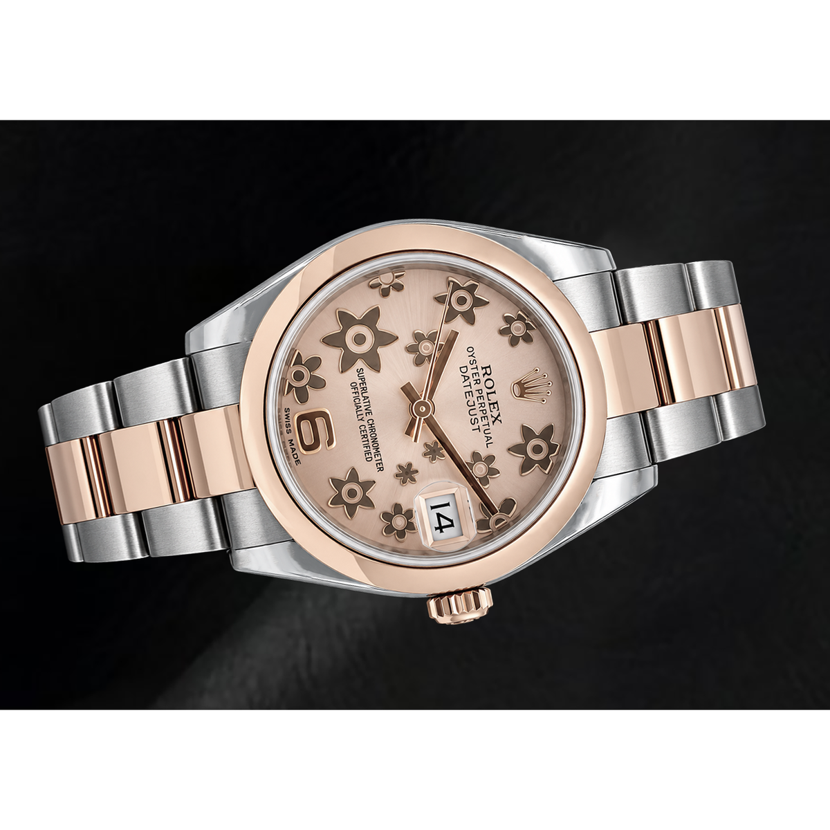 Rolex Datejust 31mm 178241 Pink Floral Dial Two Tone Watch