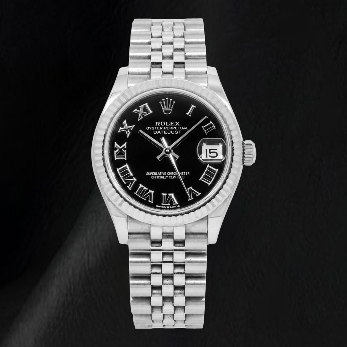 Rolex Datejust 31mm 278274 Black Roman Dial Stainless Steel Watch