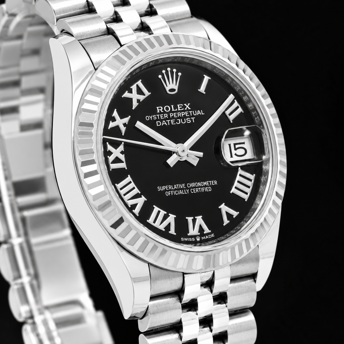 Rolex Datejust 31mm 278274 Black Roman Dial Stainless Steel Watch