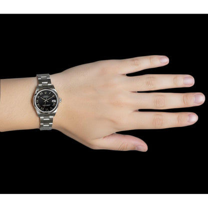 Rolex Datejust 31mm Black Roman Dial Stainless Steel Ladies Watch