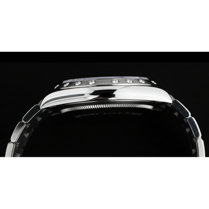 Rolex Datejust 31mm Black Roman Diamond Stainless Steel Women's Watch