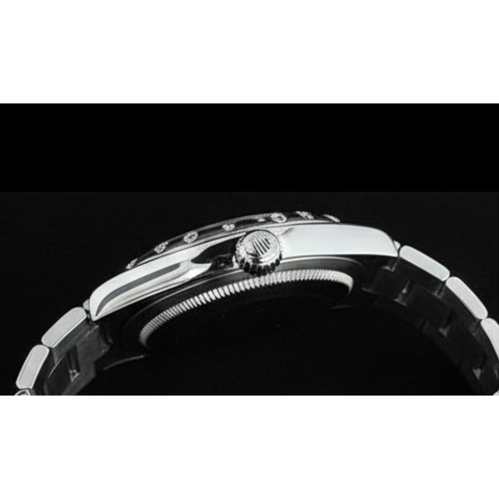 Rolex Datejust 31mm Black Roman Diamond Stainless Steel Women's Watch