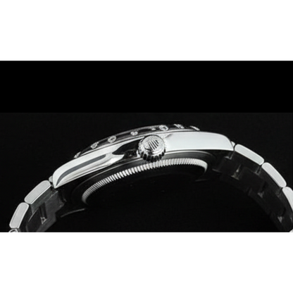 Rolex Datejust 31mm Black Roman Diamond Stainless Steel Women's Watch