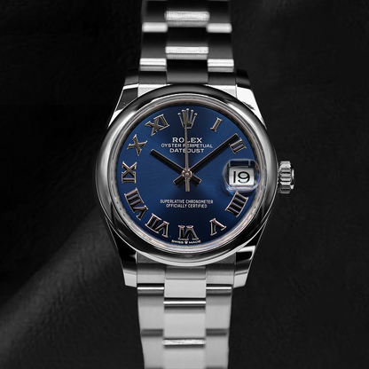 Rolex Datejust 31mm Blue Roman Dial Stainless Steel Women's Watch