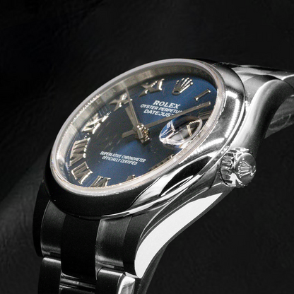 Rolex Datejust 31mm Blue Roman Dial Stainless Steel Women's Watch