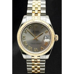 Rolex Datejust 31mm Gray Roman Dial 2015 Year Two Tone Watch