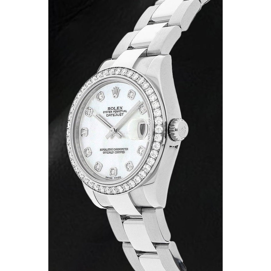Silver MOP Diamond Men Watch