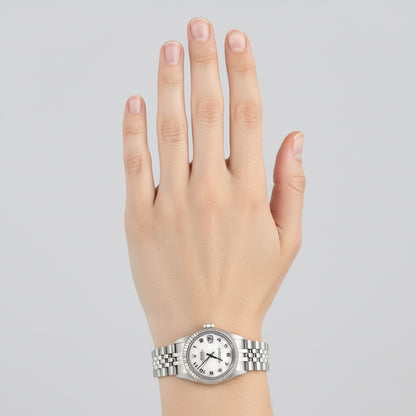 Rolex Datejust 31mm White Mother of Pearl Arabic Dial Watch