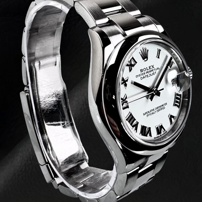 Rolex Datejust 31mm White Roman Dial Ladies Steel Watch