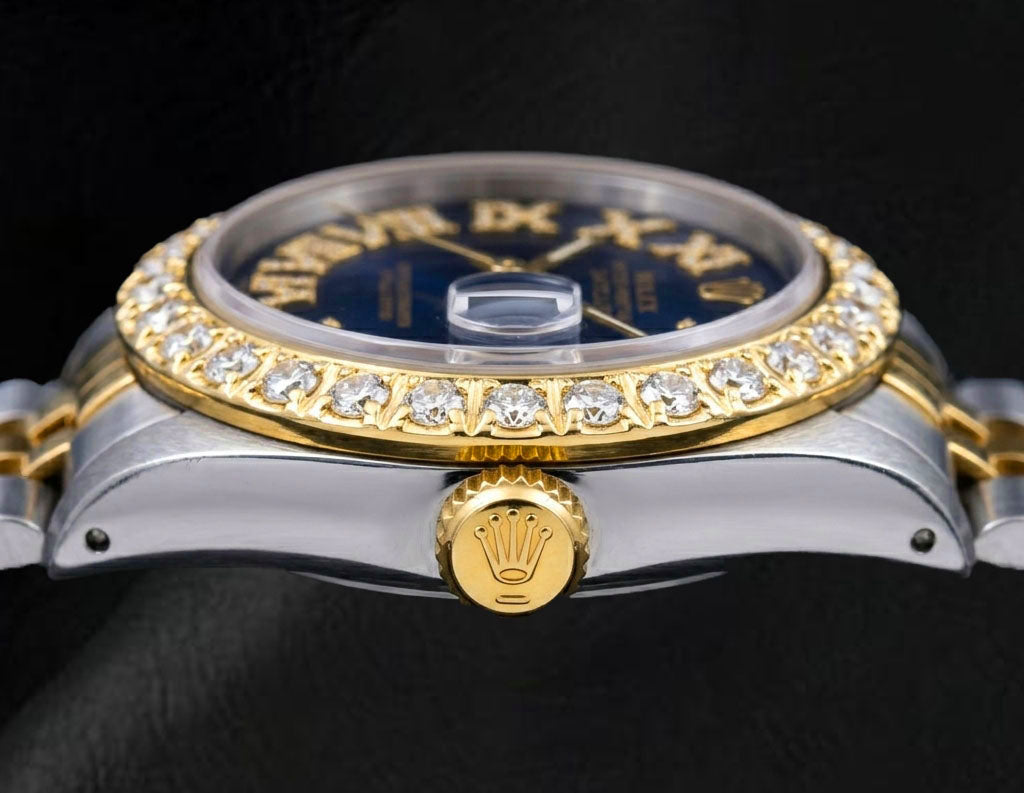 Rolex Datejust 36mm 1601 Blue Roman Diamond Dial Two Tone Jubilee Bracelet