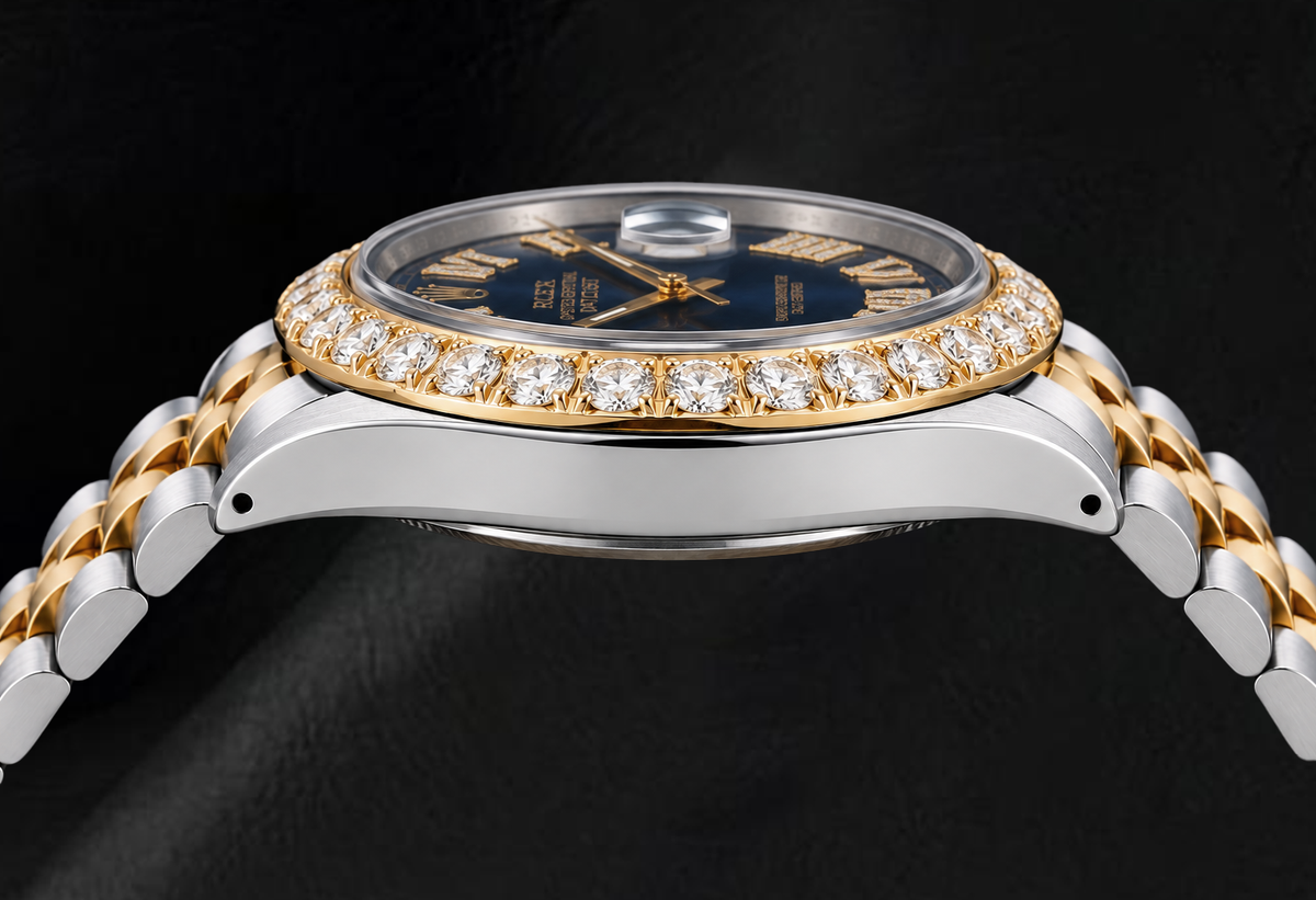 Rolex Datejust 36mm 1601 Blue Roman Diamond Dial Two Tone Jubilee Bracelet