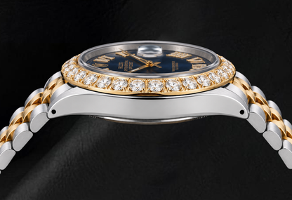 Rolex Datejust 36mm 1601 Blue Roman Diamond Dial Two Tone Jubilee Bracelet