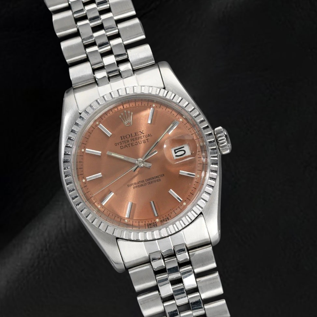 Rolex Datejust 36 mm Salmon Stick Dial Stainless Steel Watch