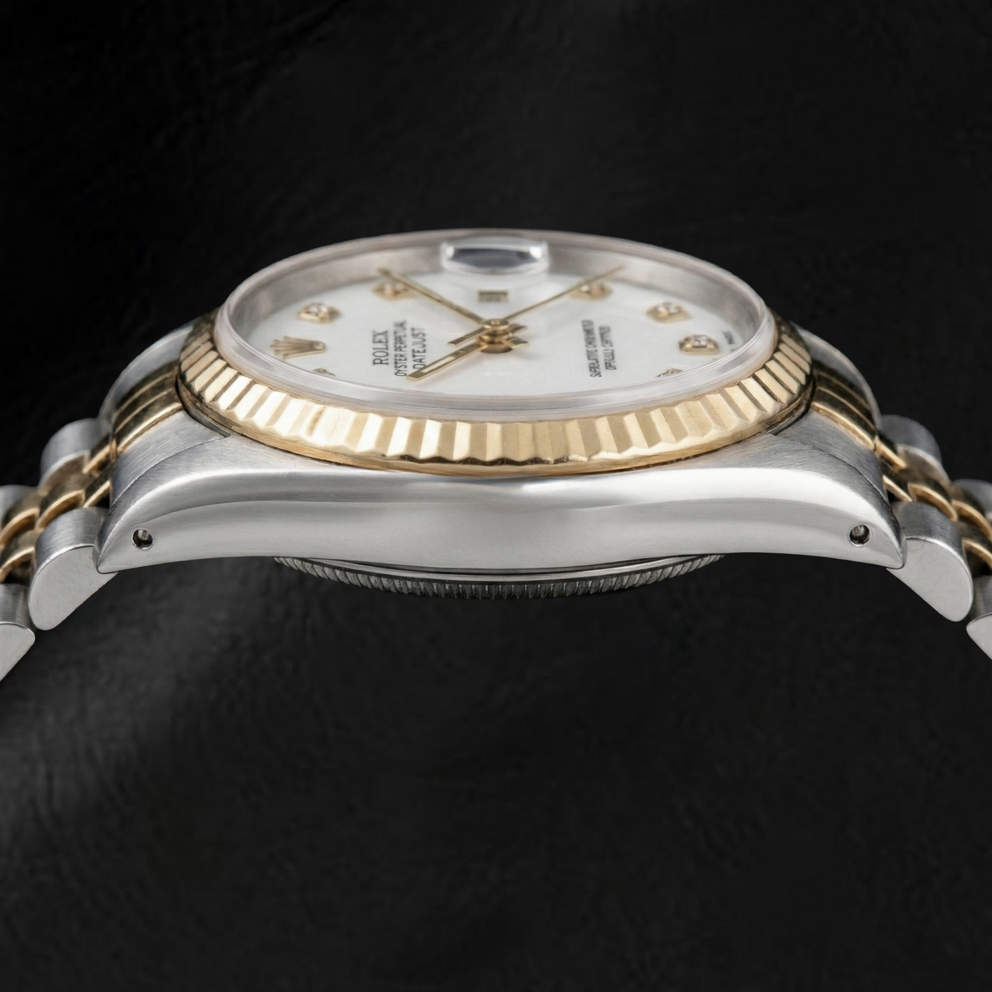 Rolex Datejust 36 mm White Diamond Dial Two Tone Watch