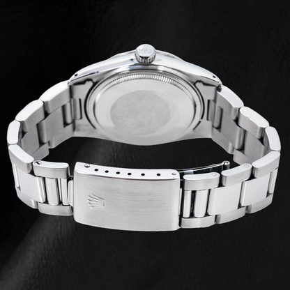 Rolex Datejust 36mm Black Stick Dial Oyster Bracelet Stainless Steel Watch