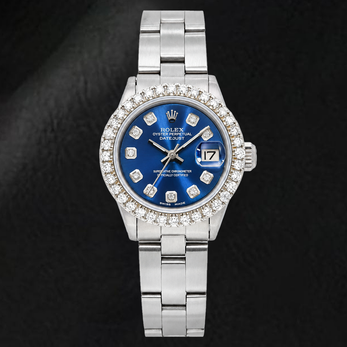 Rolex Datejust 6516 26mm Blue Diamond Dial Stainless Steel Oyster Bracelet Watch