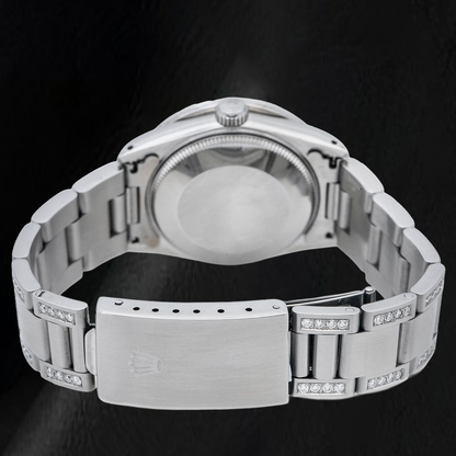 Rolex Datejust 68240 31 mm White Mother Of Pearl Diamond Dial Stainless Steel Watch