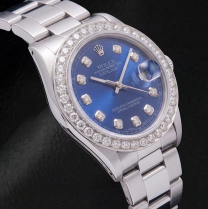 Rolex Datejust 68240 31mm Blue Diamond Dial Stainless Steel Watch