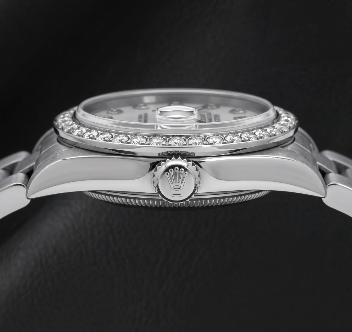 Rolex Datejust 68240 31mm White Diamond Dial Stainless Steel Watch