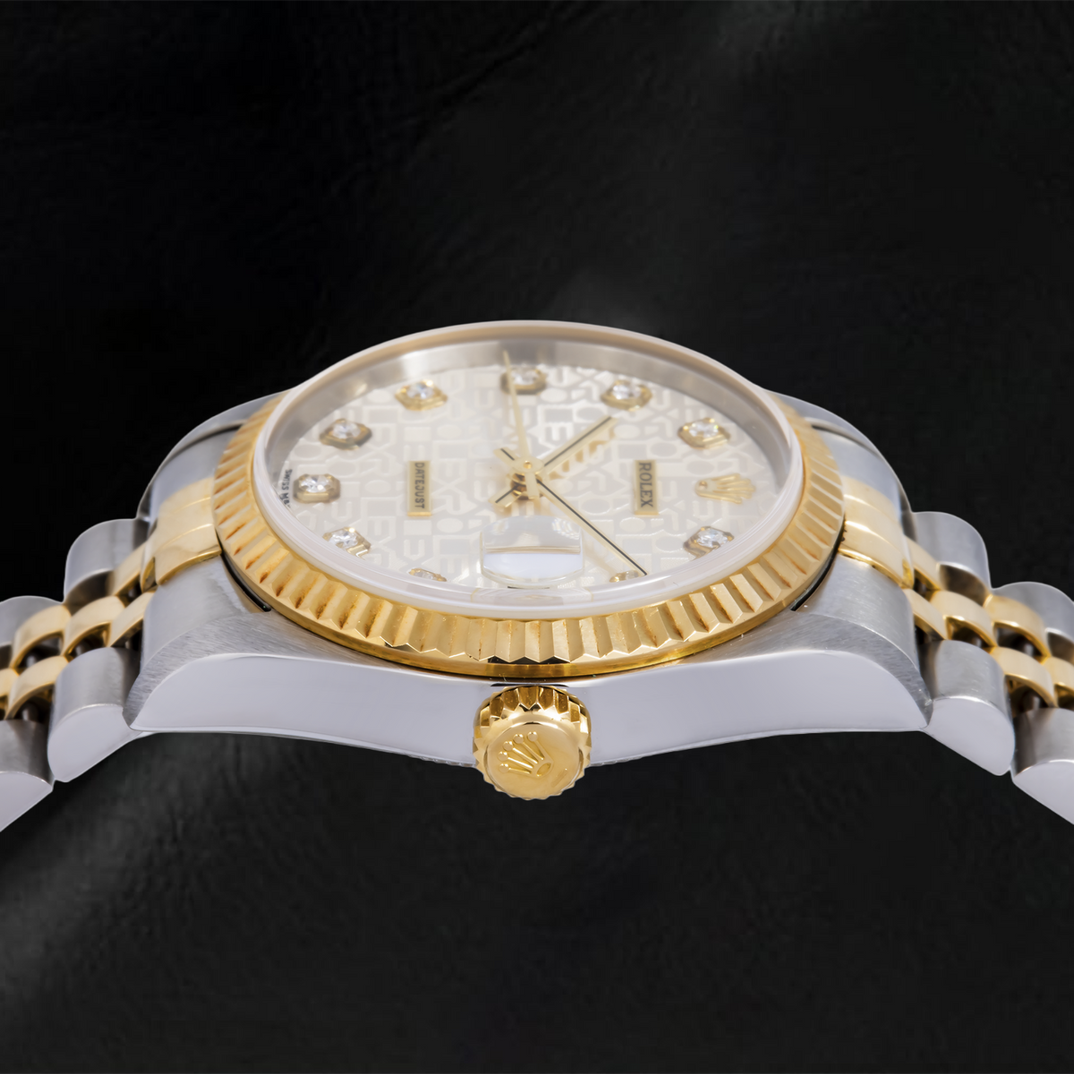 Rolex Datejust 6824 31mm Silver Jubilee Diamond Dial Two Tone Jubilee Bracelet Watch