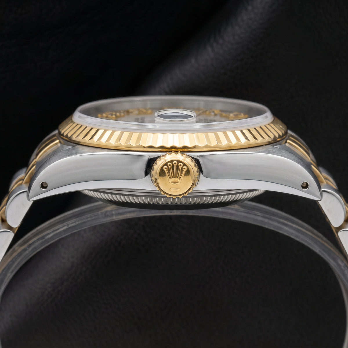 Rolex Datejust 6824 31mm White Mother of Pearl Roman Diamond Dial Two Tone Jubilee Bracelet Watch