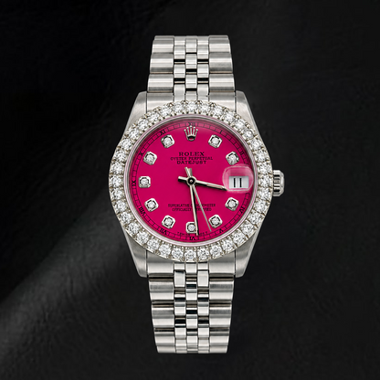 Rolex Datejust 68274 31mm Pink Diamond Dial Stainless Steel Watch