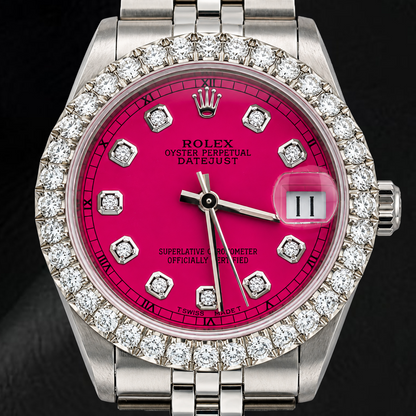 Rolex Datejust 68274 31mm Pink Diamond Dial Stainless Steel Watch