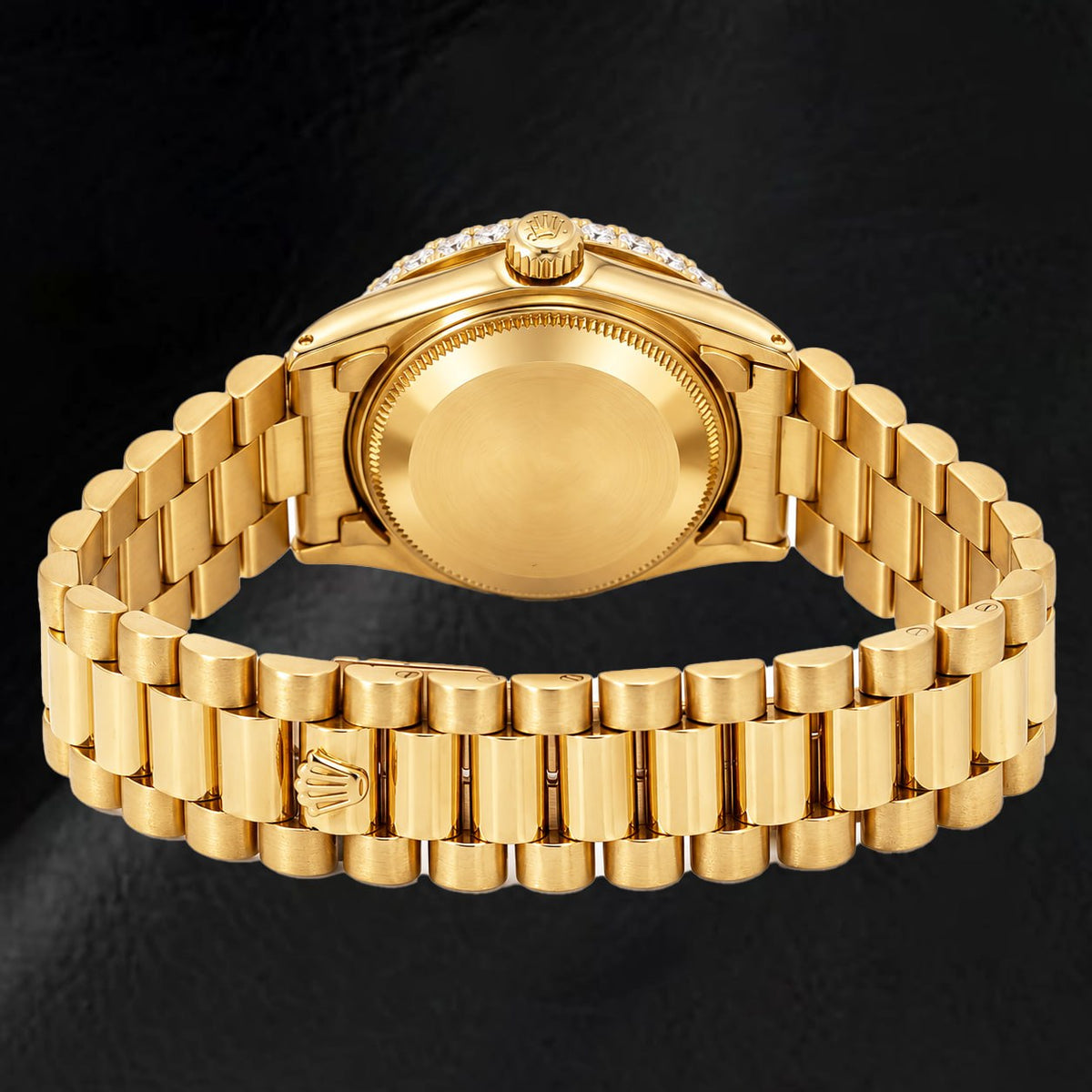 Rolex Datejust 6827 31MM White Mother of Pearl Diamond Dial Yellow Gold Watch