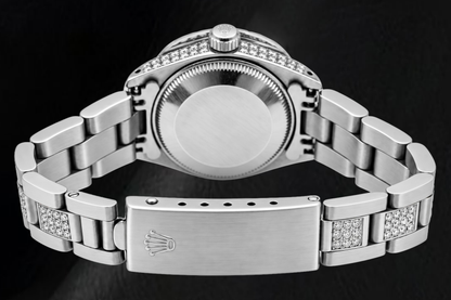 Rolex Datejust 69160 26mm Green Diamond Dial Stainless Steel Semi Diamonds Oyster Bracelet Watch