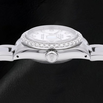 Rolex Datejust 69160 26mm White Mother of Pearl Diamond Dial Stainless Steel Watch
