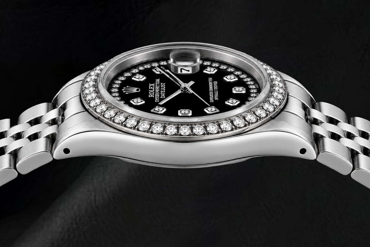 Rolex Datejust 6916 26mm Black Diamond Dial Stainless Steel Watch