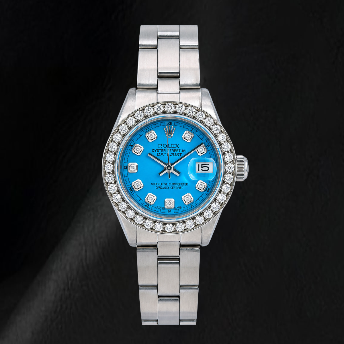 Rolex Datejust 6916 26mm Blue Diamond Dial Oyster Bracelet Stainless Steel Watch