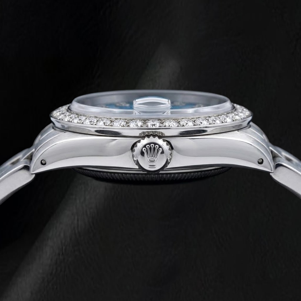 Rolex Datejust 6916 26mm Blue Diamond Dial Oyster Bracelet Stainless Steel Watch