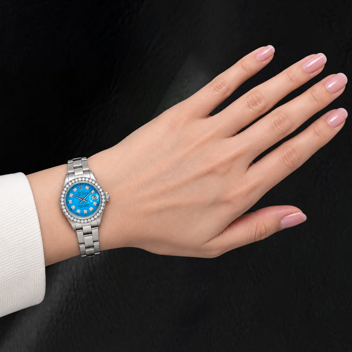 Rolex Datejust 6916 26mm Blue Diamond Dial Oyster Bracelet Stainless Steel Watch